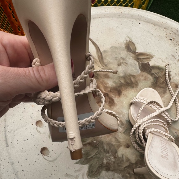 SCHUTZ Women's Braided Heels - Cream - Picture 5 of 5
